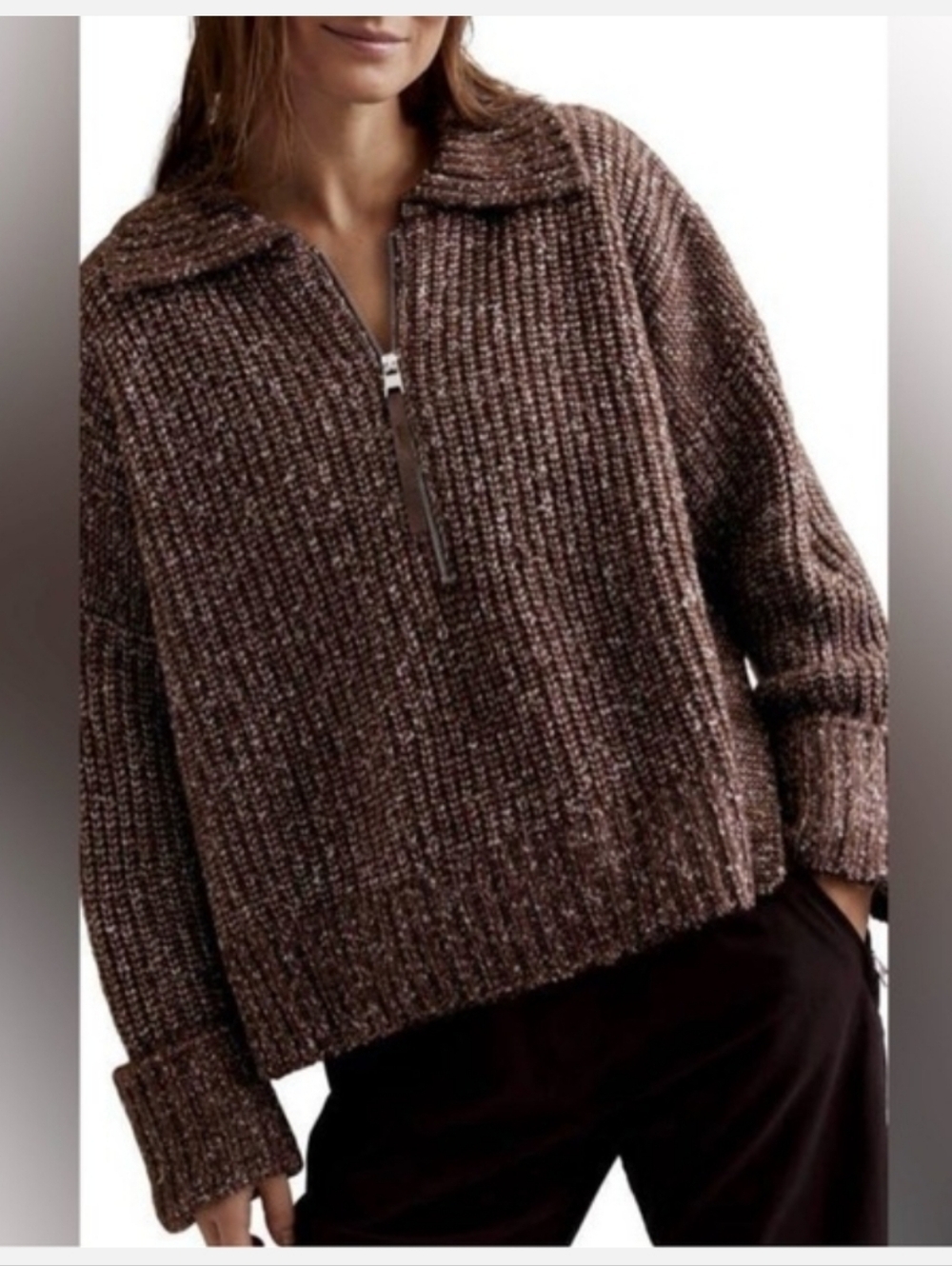 Varley Amelia Half Zip Knit Sweater
